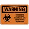 Signmission Safety Sign, OSHA WARNING, 3.5" Height, 5" Width, Biohazard Infectious, Landscape OS-WS-D-35-L-12495 - alternate 1